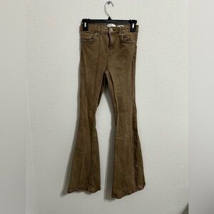 Bershka brown flare jeans size 00